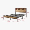 GDFStudio Yannis Modern Metal and Wooden Platform Bed Frame with Storage Headboard and Charging Station - 3 of 4
