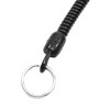 Unique Bargains Metal Spiral Coil Design Keyring Chain Strap with Lobster Clasp Black - 4 of 4