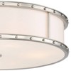 Minka Lavery Industrial Ceiling Light Flush Mount Fixture 20 1/4" Brushed Nickel Steel LED Etched White Glass for Bedroom Kitchen - 3 of 3
