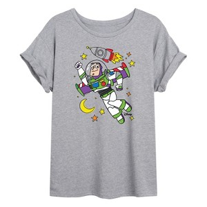 Women's - Disney - Spaced Out Oversized Graphic T-Shirt - 1 of 4