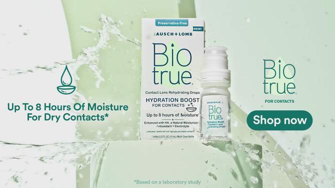 Biotrue Hydration Boost Contact Lens Rehydrating Drops - 0.33 fl oz, 2 of 8, play video