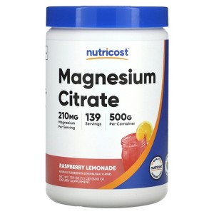 Nutricost Magnesium Citrate, Raspberry Lemonade, 17.9 oz (500 g) - 1 of 2