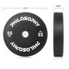 Philosophy Gym Set of 2 Olympic 2-Inch Rubber Bumper Plates Black - 3 of 4