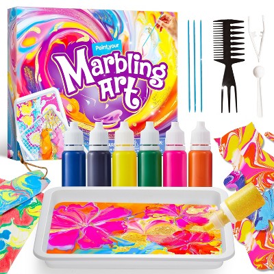 Joyfy Marbling Paint Kit for Kids, Fun Water Marble Paint Art Kit for Girls & Boys 6 to 12, Arts and Crafts, Ideal Birthday Gift and Activity Toys