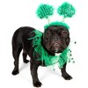 Zodaca 2 Piece Set Green Shamrock Headband and Collar for Medium and Large Dog, St. Patrick's Day Pets Cloth Costume - 2 of 4