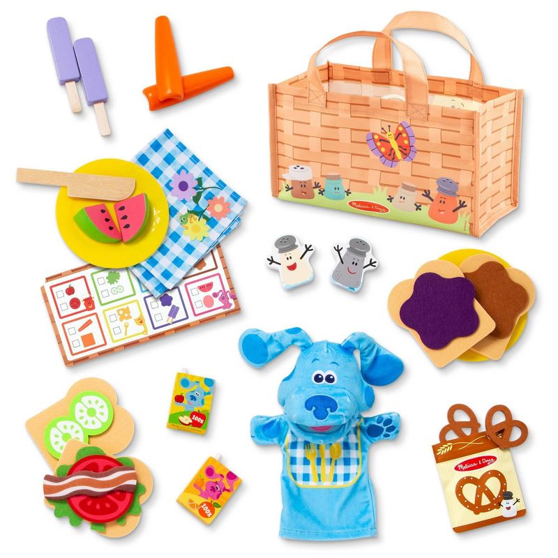 Melissa &#38; Doug Blues Clues &#38; You! Share with Blue Picnic Play Set with Hand Puppet, 5 of 13