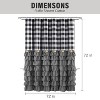 LunaLulinlk Shower Curtain Black and White Buffalo Plaid Pattern Fabric - 3 of 4