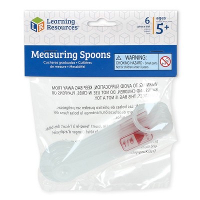 Clear Plastic Measuring Spoons Set of 6 for Kids