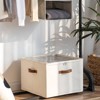 WeThinkStorage Adjustable Fabric Storage Bin with Clear Cover and Dividers Ivory - 4 of 4