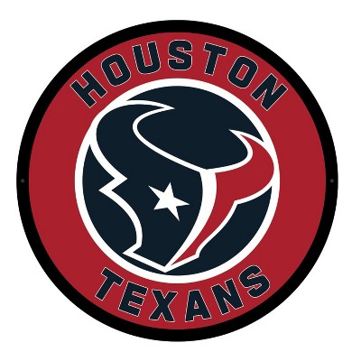 Evergreen Ultra-Thin Edgelight LED Wall Decor, Round, Houston Texans- 23 x 23 Inches Made In USA
