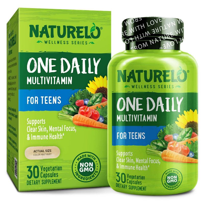 NATURELO Teen Boys &#38; Girls Daily Multivitamin Vegan Capsules - 30ct, 3 of 8