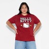 Women's Hello Kitty Oversized Short Sleeve Graphic T-Shirt - Washed Red - 2 of 3