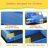 Large Wooden Cedar Sand Box, Wooden Octagon Kids Sandbox with Cover, Sandpit with 4 Benches and Bottom Liner Covered Sand Box for Kids Outdoor - 4 of 4