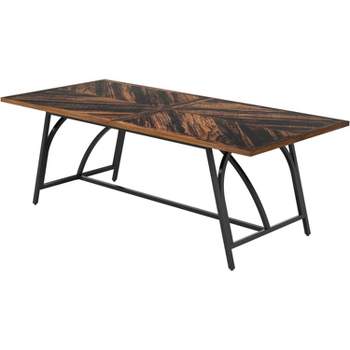 Tribesigns 70.8" Extra Long Dining Table for 6, Rectangle Kitchen Table with Stylish Metal Legs, Large Business Restaurant Table