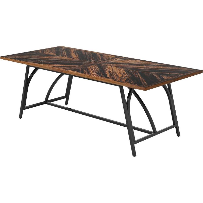 Tribesigns 70.8" Extra Long Dining Table for 6, Rectangle Kitchen Table with Stylish Metal Legs, Large Business Restaurant Table, 1 of 8