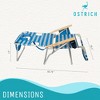 Ostrich 3N1 Outdoor Lightweight Aluminum 5-Position Reclining Beach Chair and On-Your-Back Outdoor Lounge 5-Position Beach Chair, Striped Blue - 4 of 4