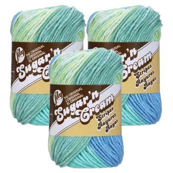 Lily Sugar'n Cream Yarn - Stripes-Holiday, Multipack of 6