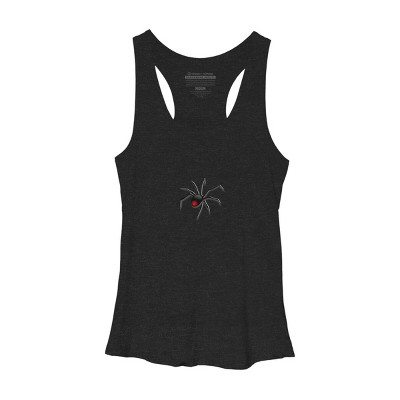 Women's Design By Humans Halloween spider tshirt By bambino Racerback Tank Top