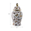 Decorative Butterfly Ceramic Temple Jar with Lid for Living Room Decor - Versatile Jar or Vase for Room, House, and Table Decor - Multi - 3 of 4