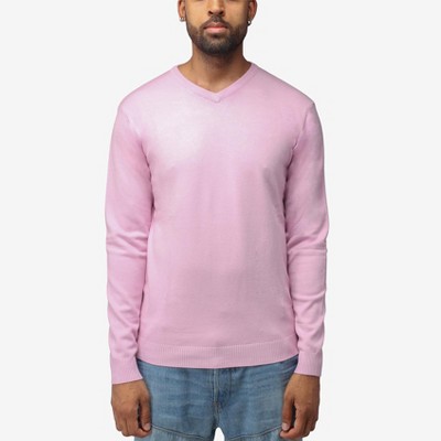 Men's pink shop v neck sweater