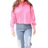 Women's Feelin' Fun Cropped Button Down Top - Main Strip - 4 of 4