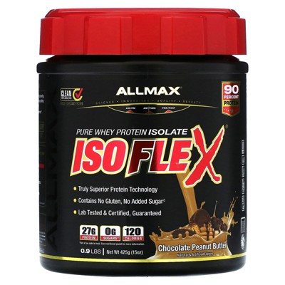 ALLMAX ISOFLEX®, Pure Whey Protein Isolate, Chocolate Peanut Butter, 0.9 lbs (425 g)
