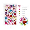 Wrapables 327pcs Acrylic Self Adhesive Crystal Rhinestone Gem Stickers, DIY, Arts & Crafts Supplies (3 sheets), Hearts - 2 of 4