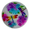 Northlight 18” Pink and Purple Dragonflies Hand Painted Glass Outdoor Patio Birdbath - 4 of 4
