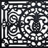 HomeRoots 24" X 36" Black Pineapple And Scrollwork Outdoor Rubber Door Mat - 4 of 4