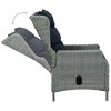 vidaXL Garden Chair Light Grey Round PE rattan Standard Garden Chair - 4 of 4