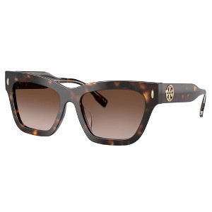 Tory Burch TY 7208U 172813 Womens Cat-Eye Sunglasses Dark Tortoise 54mm - 1 of 3