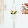 Unique Bargains Macrame Plant Hanger Woven Cotton Indoor Outdoor Decorative - 3 of 4