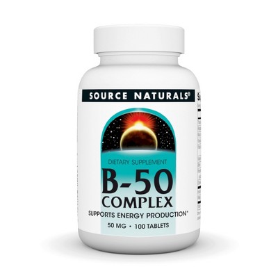 Vitamin B-50 Complex Yeast Free 50mg by Source Naturals, Inc.  -  100 Tablet