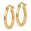 Black Bow Jewelry 14K Yellow Gold Square Tube Round Hoop Earrings, 1.5 x 15mm (9/16 In) - 2 of 4