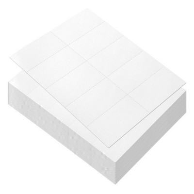 100 Sheets Blank Perforated Paper - White Card Stock for Laser Printers, 1000-4.25 x 2.2 inch Pieces Printable Perforated Paper in Total