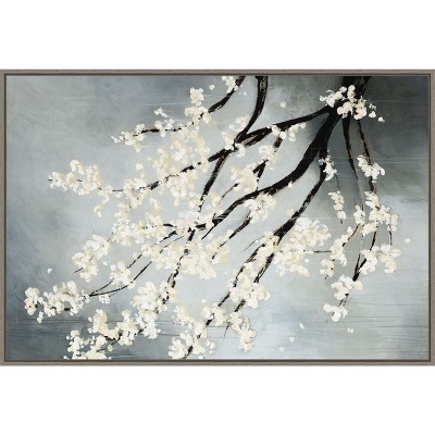 Amanti Art Cherry Tree Blossoms by Kari Taylor Canvas Wall Art Print Framed 33-in. x 23-in.
