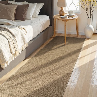 Lahome Farmhouse Area Rugs for Living Room Washable Dining Room Rug Neutral Braided Rubber Backed Mat Woven Absorbent Floor Carpet for Bedroom