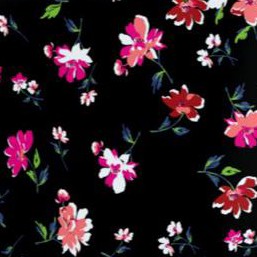 black multi floral