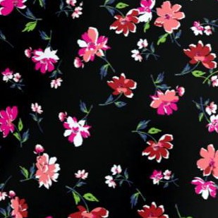 black multi floral