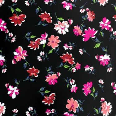 black multi floral