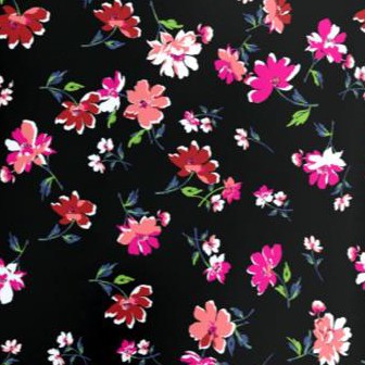 black multi floral