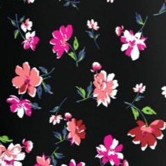 black multi floral