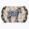 Earth Rugs Zebra Silhouette Drink Coaster 5"x5" Durable Cotton Blend Protector - 2 of 3