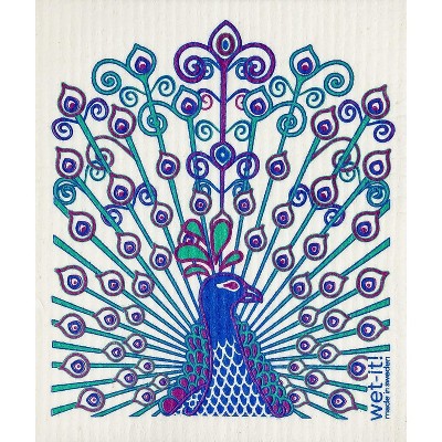 Wet It Dishcloth, Peacock; Pea