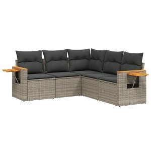 vidaXL Garden Sofa Set Grey - 1 of 4