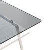 GlasFlength Living Room Modern Minimalist End Tables, Stylish and Fashion, Space Saving for Small Homes Spaces, White,38.58”*16.73”*22.84" - 4 of 4