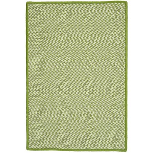 Colonial Mills Outdoor Houndstooth Tweed Braided Rug, Lime 5'x8', Rectangle Shape - 1 of 1