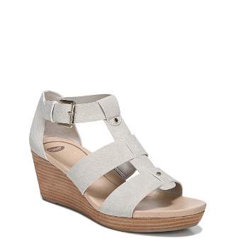 Dr. Scholl's Womens Barton Ankle Strap Wedge Sandal