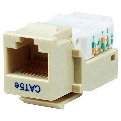 Monoprice Cat5E RJ-45 Toolless Keystone Jack in Beige