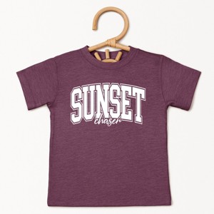 The Juniper Shop Varsity Sunset Chaser Toddler Short Sleeve Tee - 4T - Plum - 1 of 4